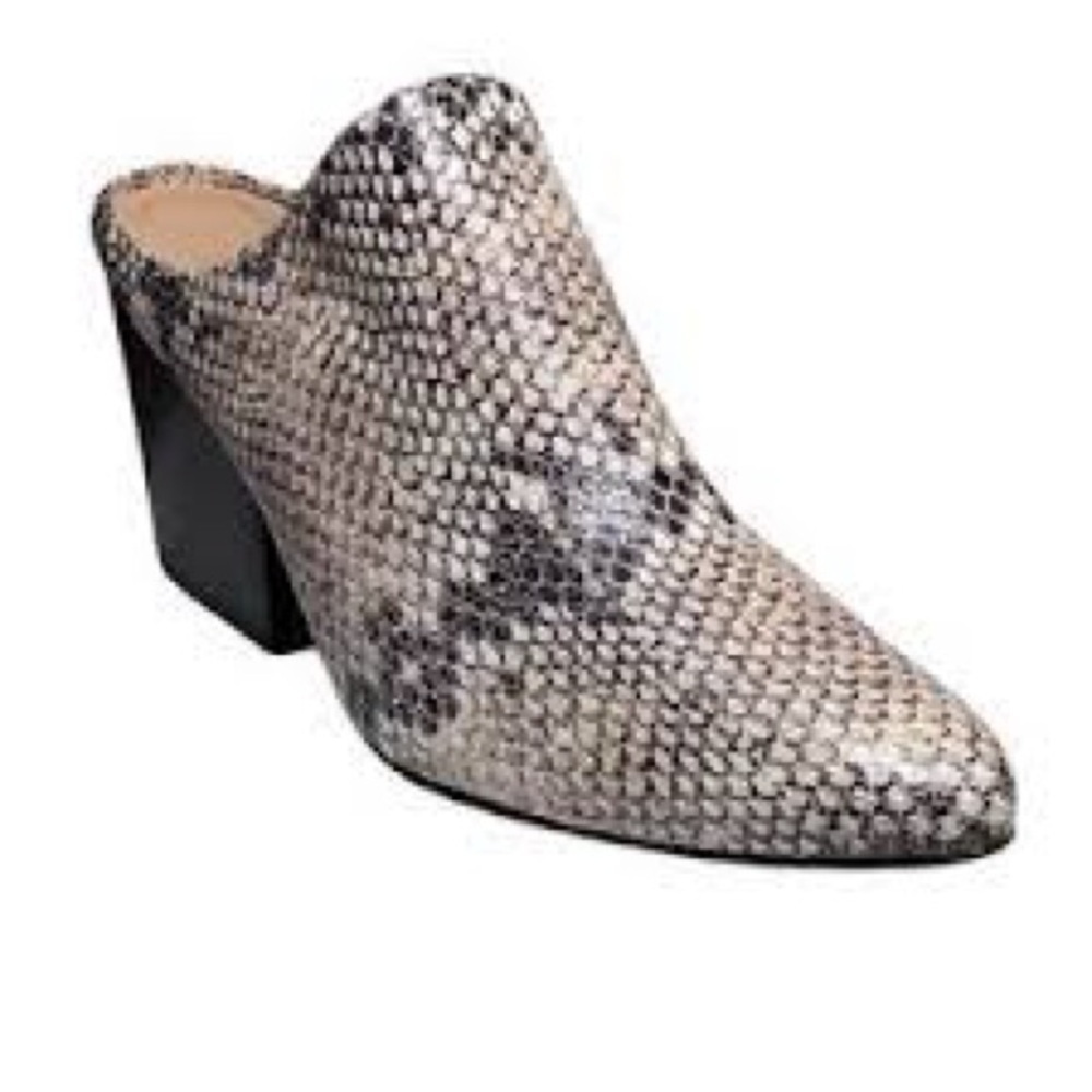 NWOB Able Local + Global Snakeskin Mules Sz-8